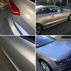 Car before and after Polish Angel Carnauba Arts Gold Zirkon