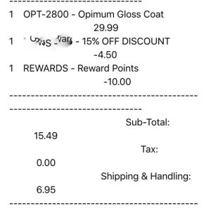 Gloss Coat Order