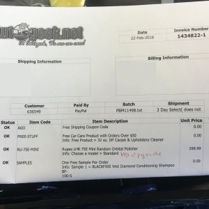 Autogeek order