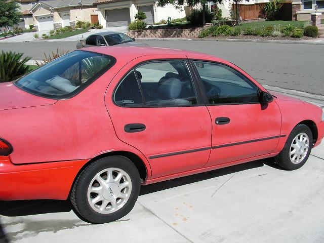 1994 Red Geo Prism Exterior Before