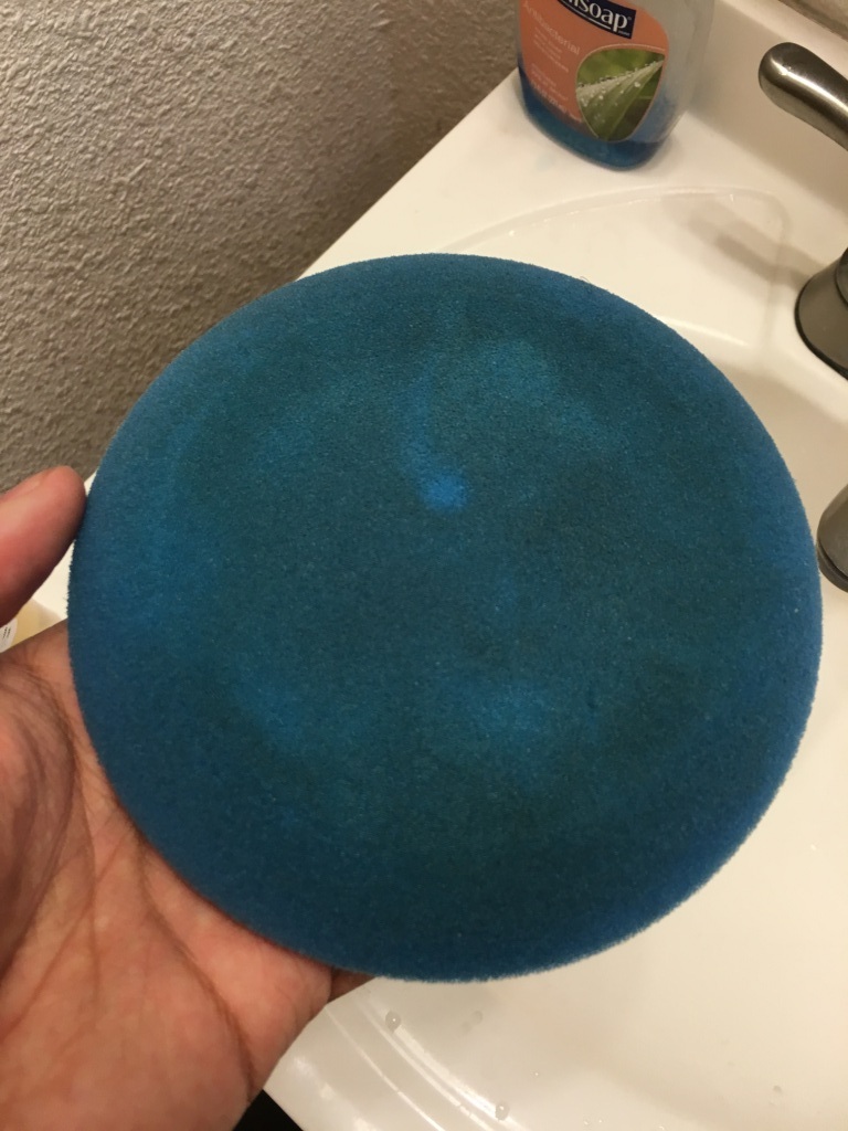 Blue Foam Pad Before