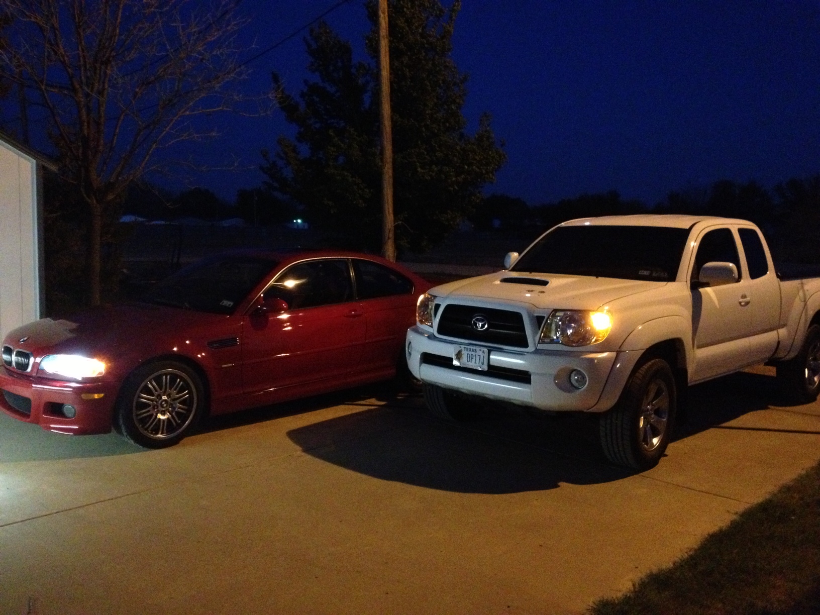 BMW M3 and Toyota Tacoma