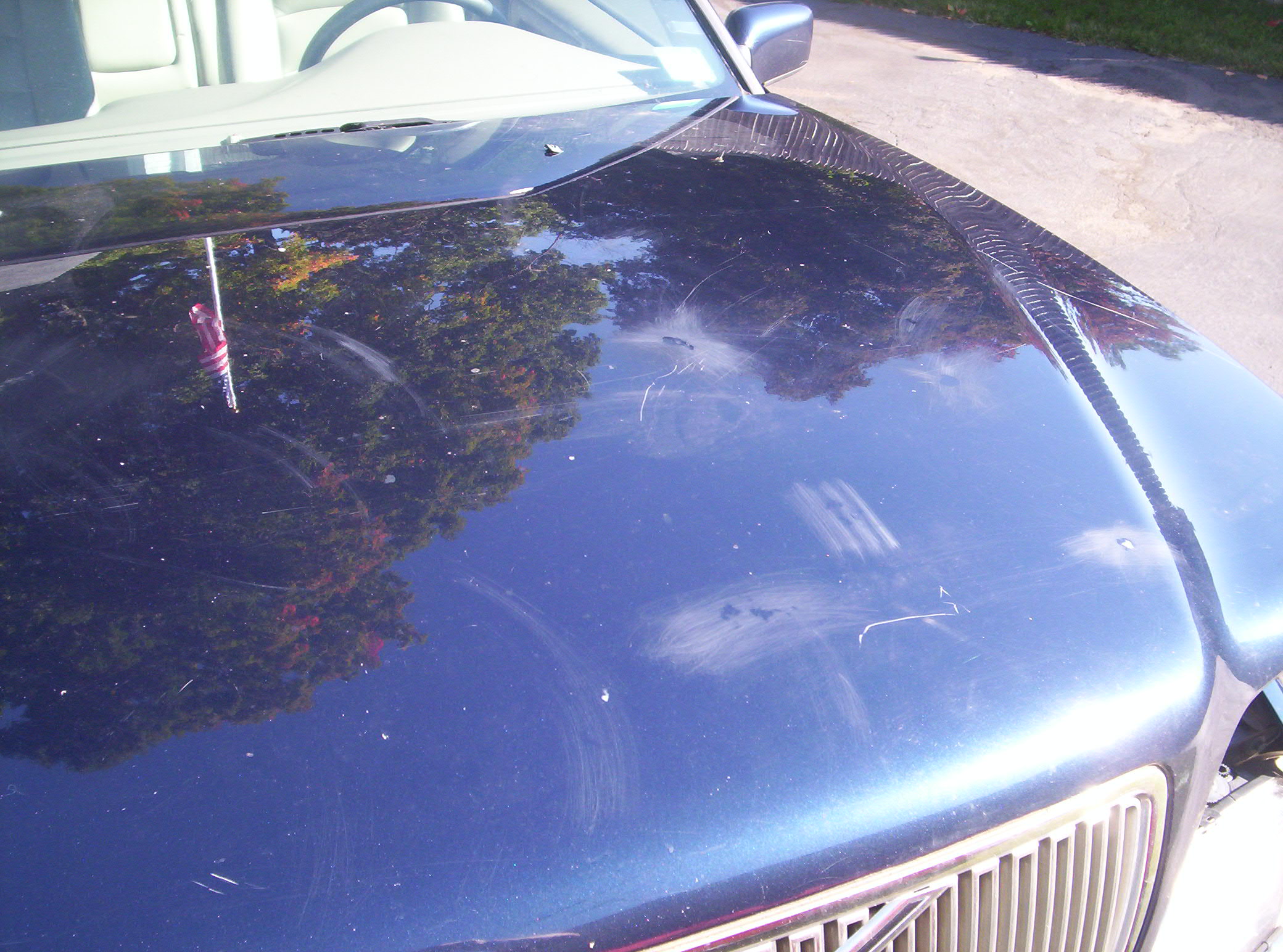 Customer tried scratch removal with scrubbie pad