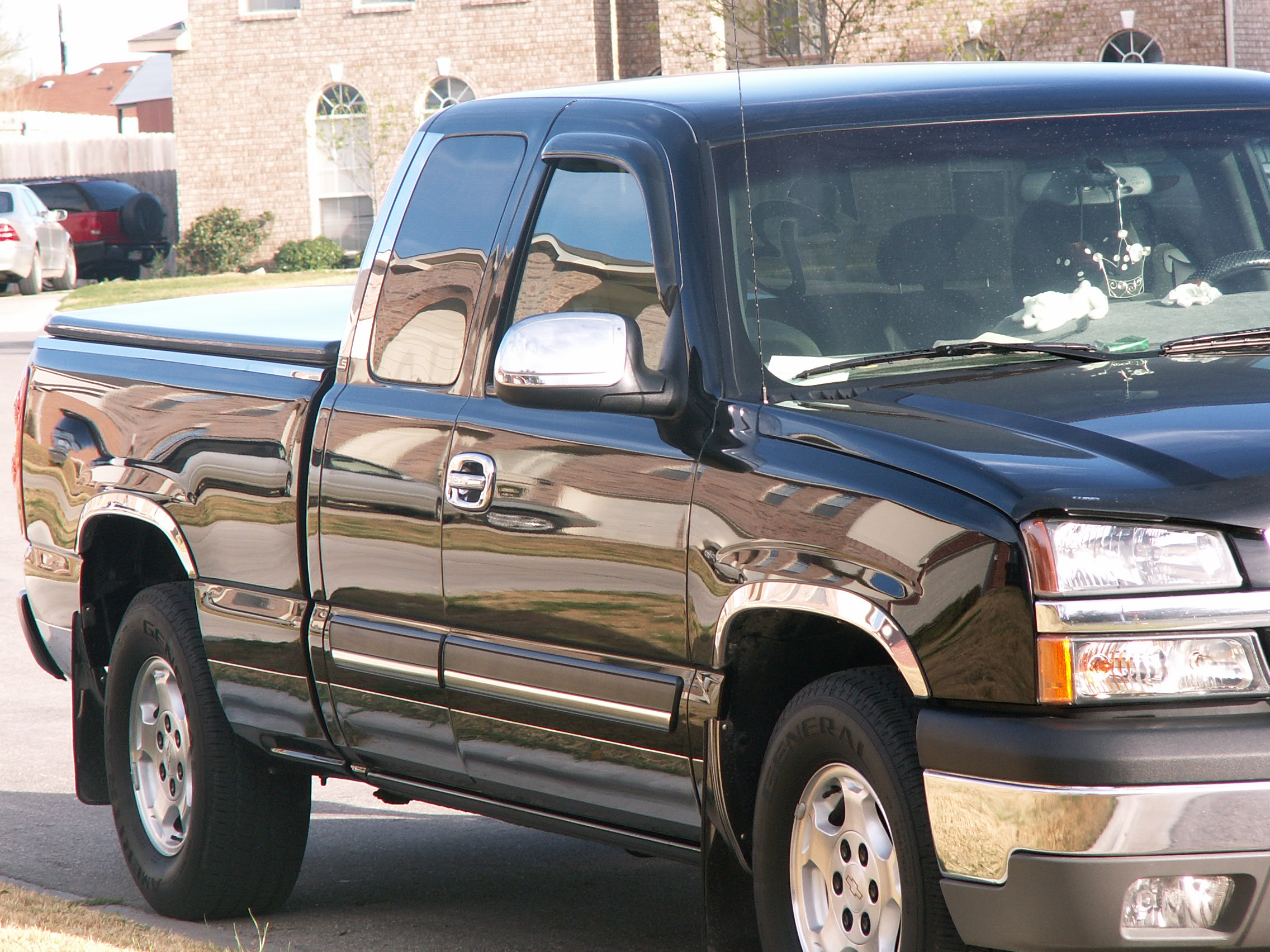 shiny albeit dirty Black Truck